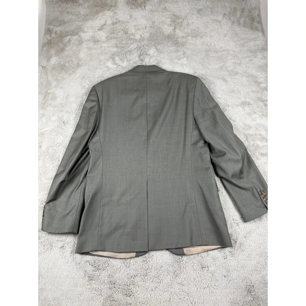 Lauren Ralph Lauren Wool Blazer Jacket Men's 42L Gray Sport Coat Made in‎ Canada